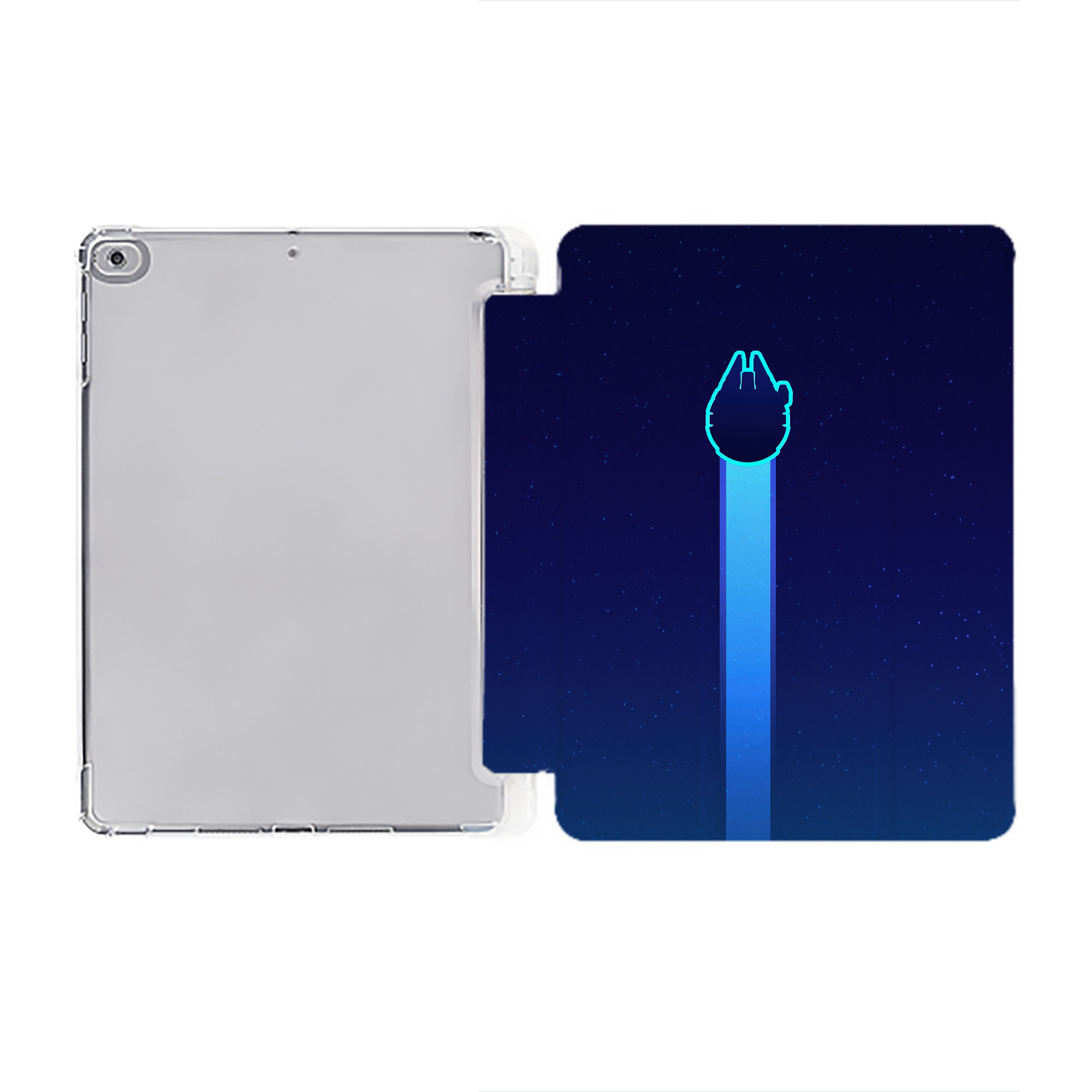 （画像用） スター・ウォーズ Star Wars IPad ケース ペン収納付き 三つ折りスタンド PUレザー×シリコン 対応機種9.5/10.5/10.9インチ